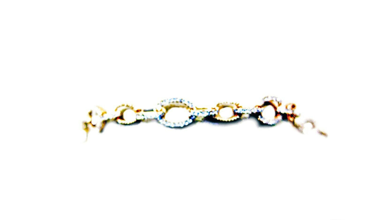 diamond round brilliant bracelet all yellow gold link