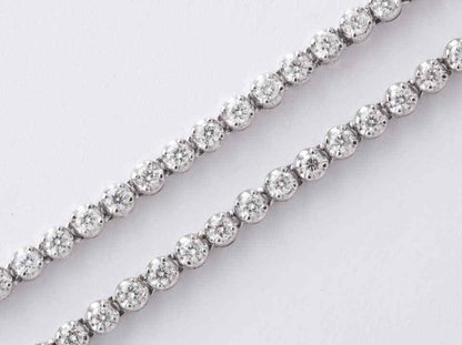 Long Diamond Tennis Necklace with Diamond Motifs
