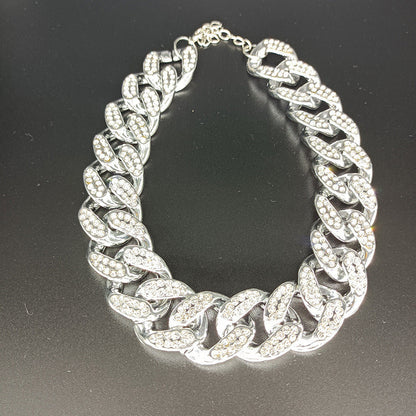 Pet Fashion Simple Diamond Gold Necklace