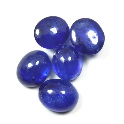Blue Sapphire Gemstone 24.8 Carat Natural Cabochon Loose 5 Pieces Wholesale Lot