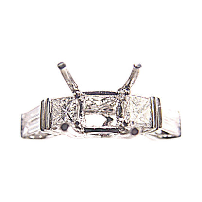 DIAMOND 2 PRINCESS 4 BAGUETTE SHAPE SETTING 4 PRONG SET DIAMOND SETTING MARITAL