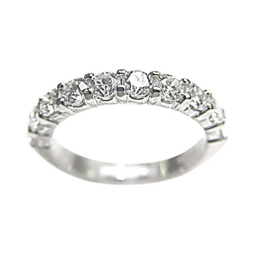 DIAMOND ROUND BRILLIANT COMMON PRONG SET BAND 10 STONE