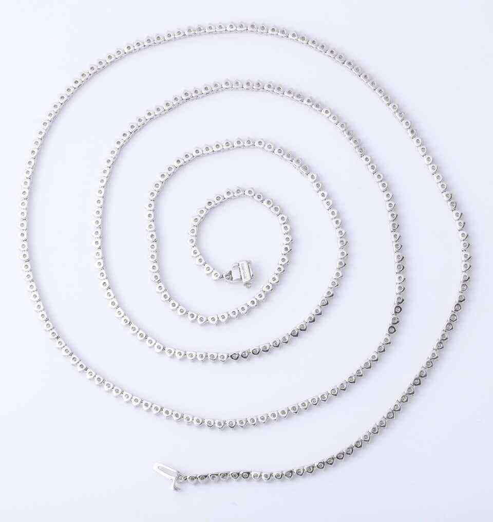 Diamond Tennis Opera Necklace