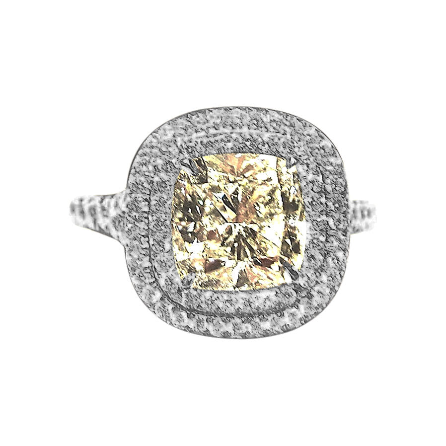 gia certified cushion shape diamond G color VS2 clarity diamond engagement ring