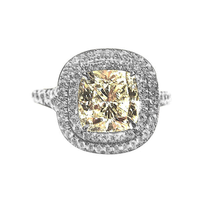 gia certified cushion shape diamond G color VS2 clarity diamond engagement ring