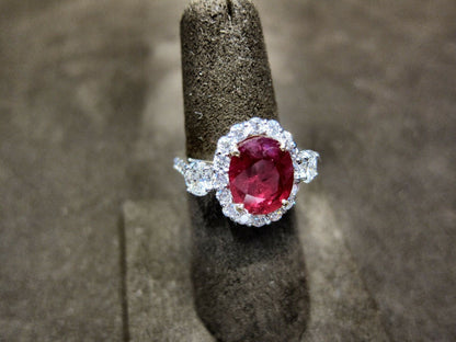 RUBY OVAL SHAPE 11.18MMLX8.81MMWX6.57MMDEPTH DIAMOND
