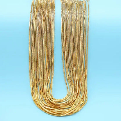 16-20Inch Fashion Luxury Men Women Fashion Solid 18K Gold 925 Sterling Silver Bo