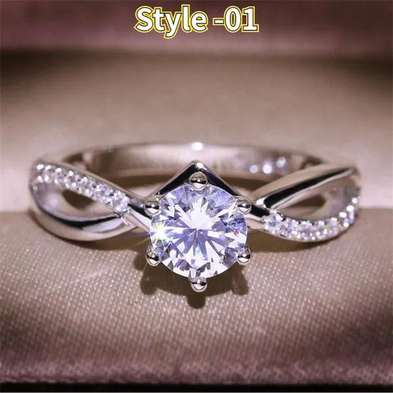 9 Style Exquisite Fashion Rings for Women Elegant Fashion Jewelry Natural Gemsto