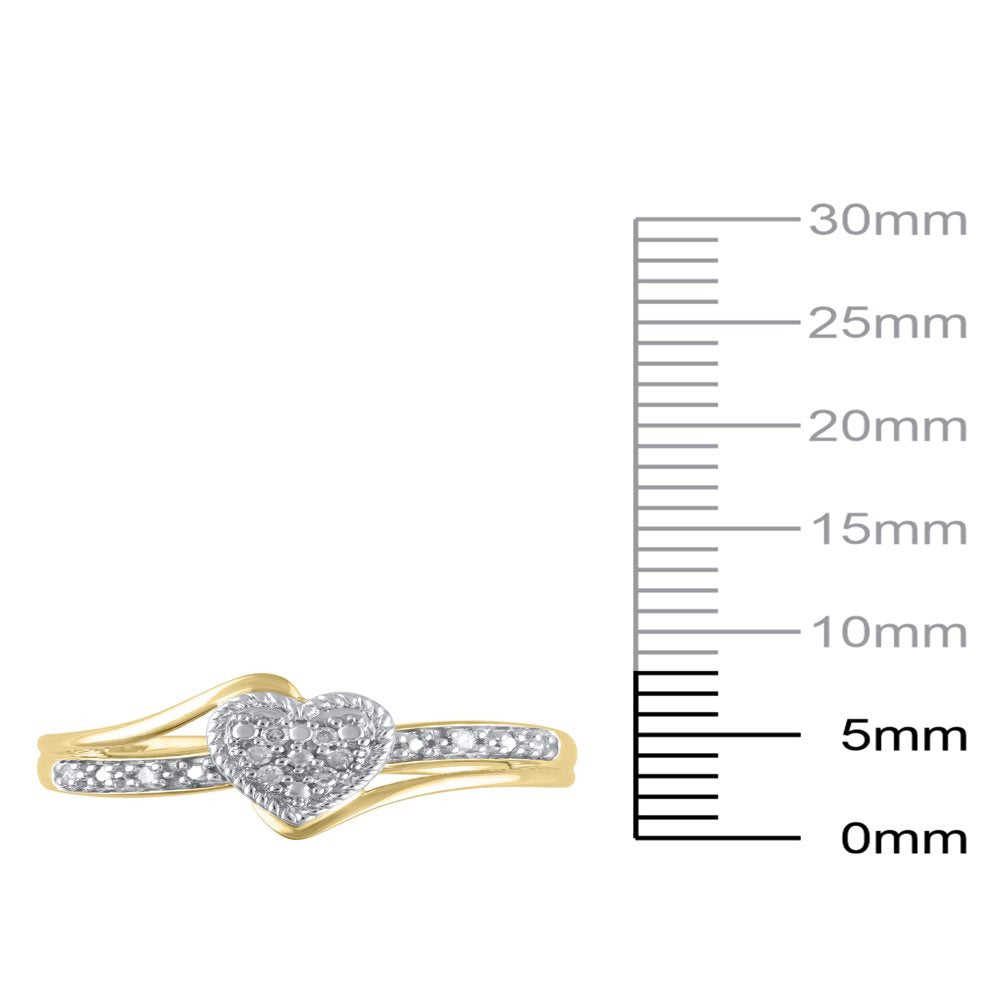 Diamond Accent (I3 Clarity, J-K Color) Hold My Hand Diamond Heart Promise Ring i