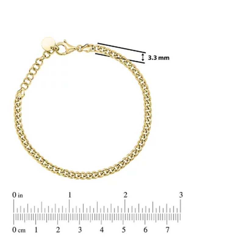 14K Yellow Gold Curb Bracelet