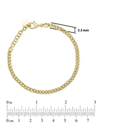 14K Yellow Gold Curb Bracelet