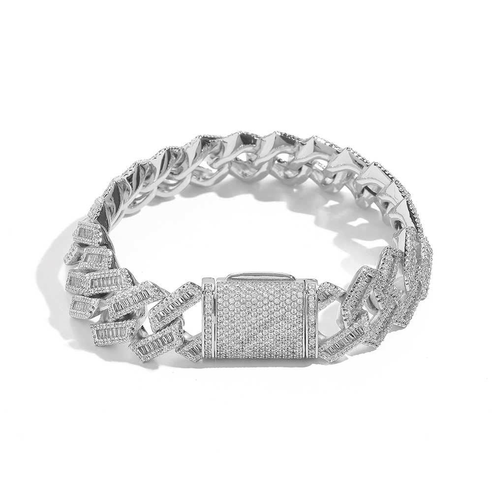 Hip Hop 18Mm Double Row Diamond Cuban Chain
