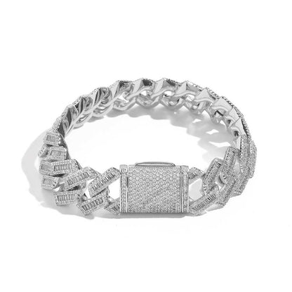 Hip Hop 18Mm Double Row Diamond Cuban Chain