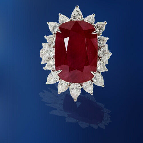 Impressive 24.64 Carat Ruby and Diamond Ring