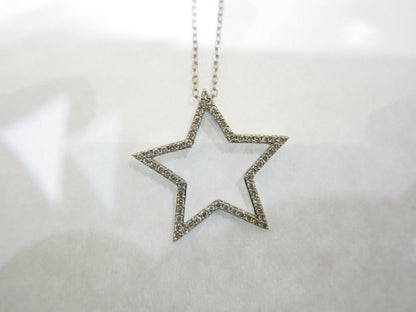 DIAMOND ROUND STAR PENDANT INCLUDED CHAIN .41 CT | 14 K GOLD