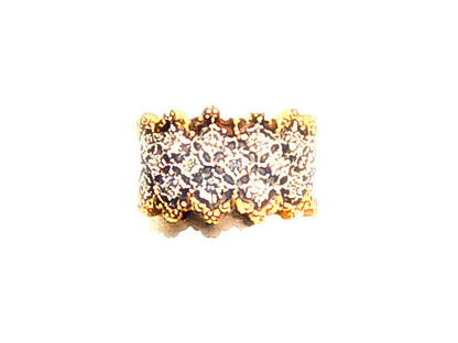 DIAMOND ROUND BRILLIANT SHAPE TWO TONE BAND ETERNITY