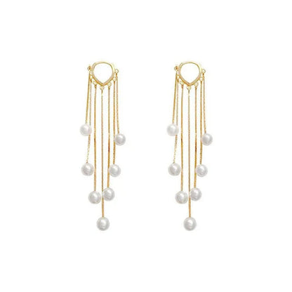 New Trend Elegant Tassel Long Earrings for Women Fashion Dangle Earring Jewelry