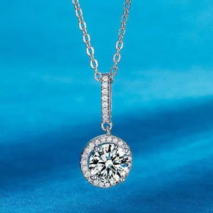 Exquisite Fashion 2Ct Moissanite Solitaire Pendant Necklace for Bridal Engagemen
