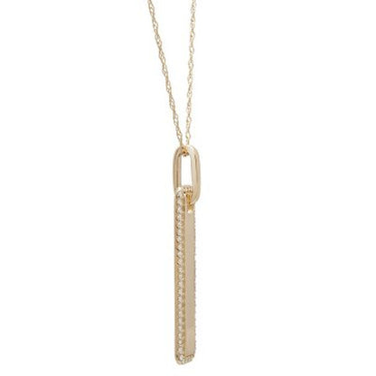 0.15 CT. T.W. Diamond Dog Tag Pendant in 14K Yellow Gold (I, I1)