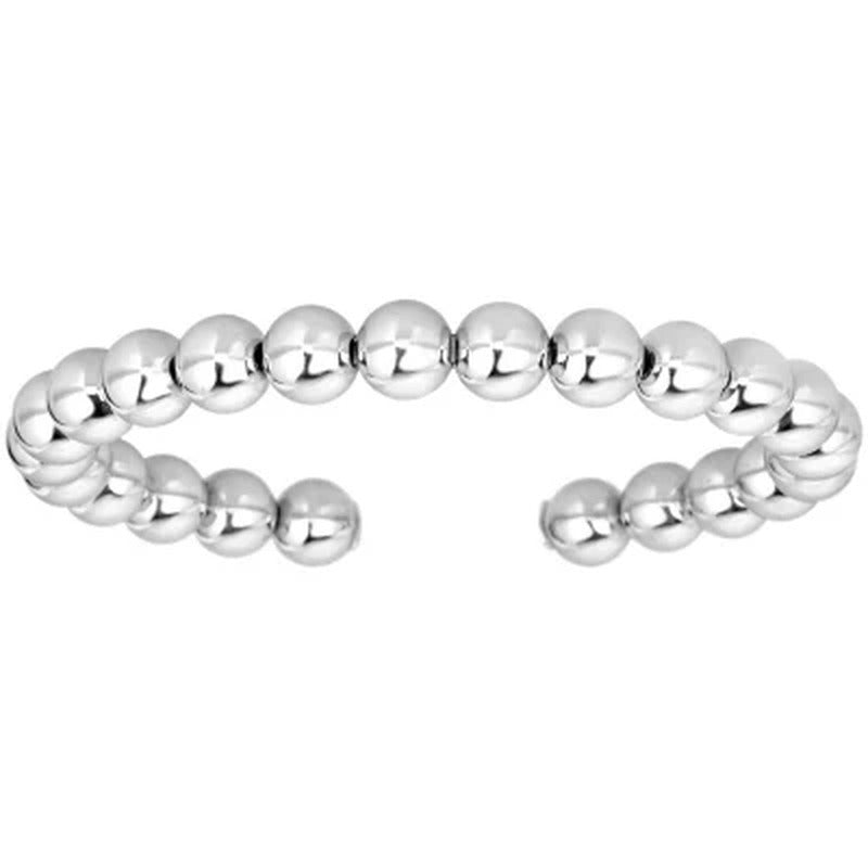 3 Piece Set of Textured Cuff Bracelets in Sterling Silver
