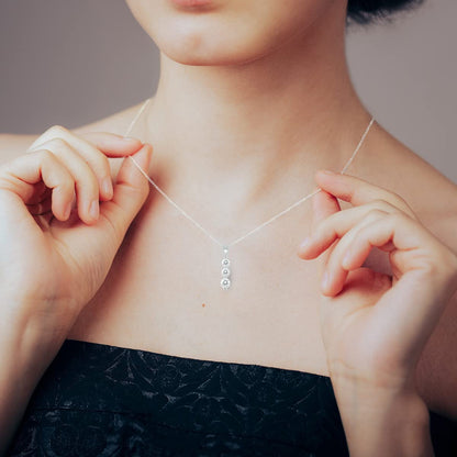 1/2 Carat TW Three Stone Diamond Pendant Available in 10K White and Yellow Gold