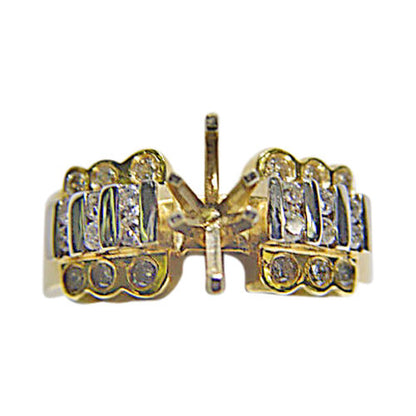 DIAMOND 24 ROUND BRILLIANT SHAPE CHANNEL BEZEL SET SET