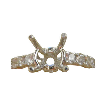 DIAMOND SETTING SIDE HALF WAY SET FRONT BACK TWO STONE
