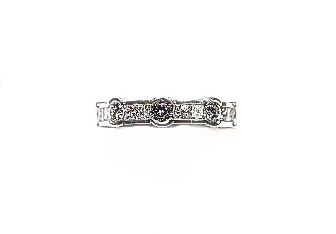 9 ROUND BRILLIANT 18 PRINCESS CUT DIAMOND ALL AROUND ETERNITY