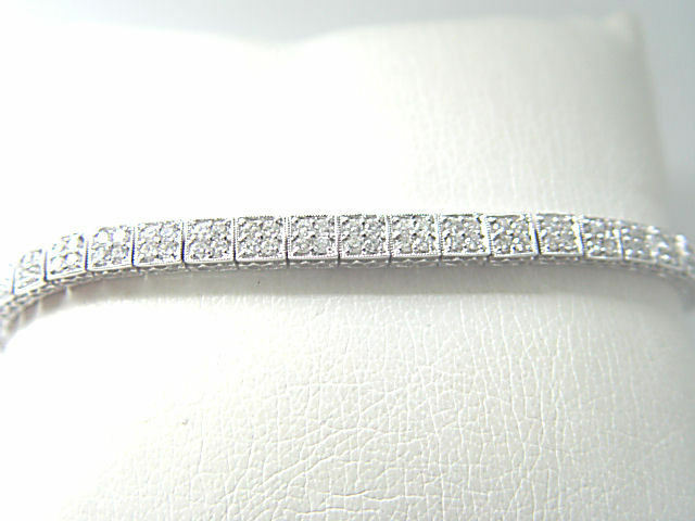DIAMOND ROUND BRILLIANT SH PRONG SET BEADED STYLE BRACELET