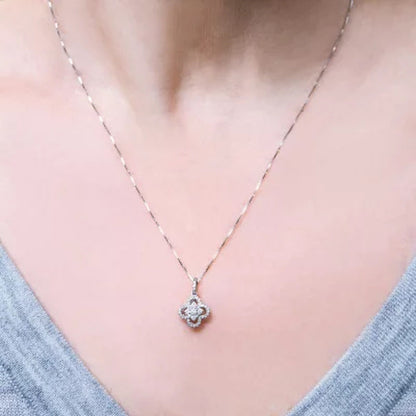 0.25 CT. T.W. I-I1 14K White Gold Diamond Flower Pendant