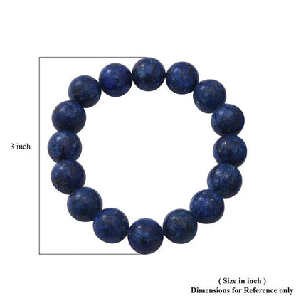 Shop LC Lapis Lazuli Stretch Beaded Bracelet for Women Ct. 150