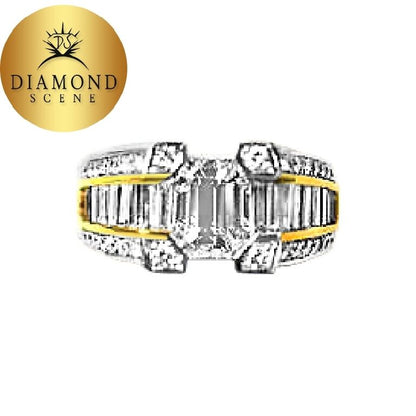 LABORATORY CERTIFIED EMERALD CUT CENTER DIAMOND 2.03 C