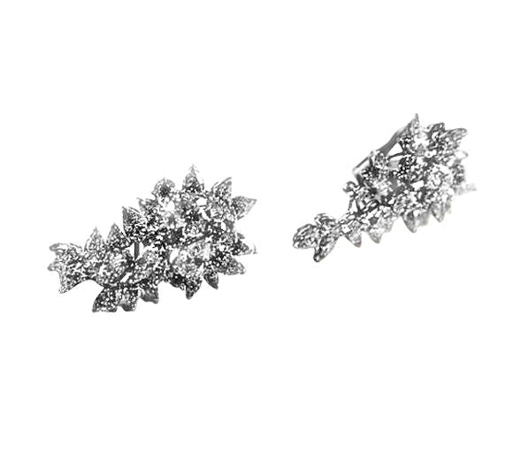 EARRING PEAR MARQUISE ROUND BRILLIANT SHAPE DIAMOND HUGGIE EARRING