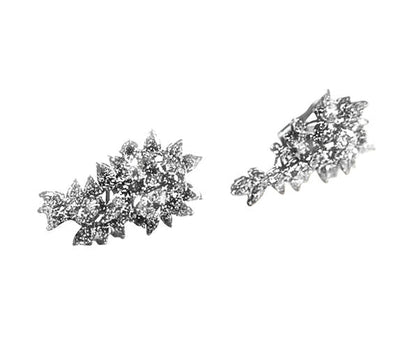 EARRING PEAR MARQUISE ROUND BRILLIANT SHAPE DIAMOND HUGGIE EARRING