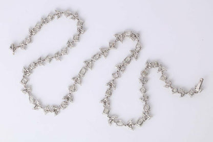Diamond Necklace! 53.61 ct Multi Shape Long Diamond Necklace