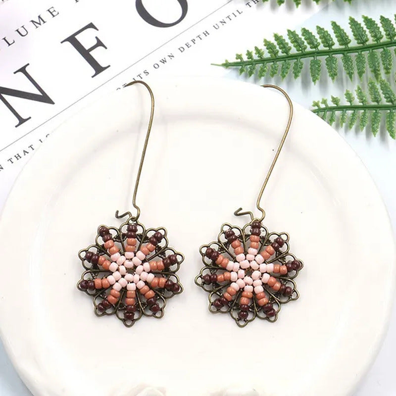 Tassel Earrings Personality Flower Handmade Jewelry