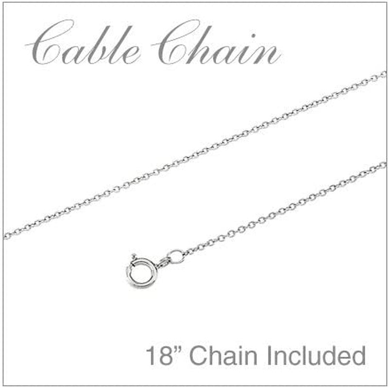 10K White Gold Sapphire and Diamond Cross Pendant with 18" Chain