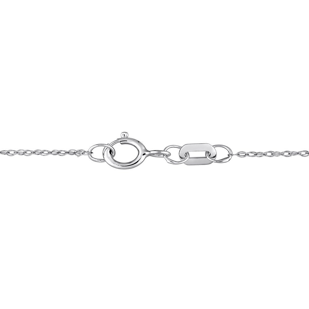 1-1/10 Carat T.G.W. Pear-Cut Sky Blue and White Topaz 10Kt White Gold Halo Neckl