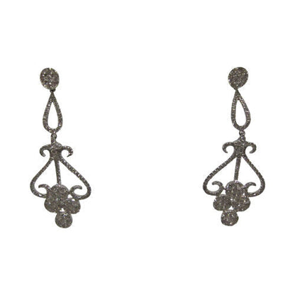 2.54 CT G COLOR VS1/2 CLARITY DIAMOND DANGLE STYLE ROUND BRILLIANT SHAPE EARRING