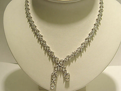 DIAMOND NECKLACE PEAR MARQUISE ROUND DIAMOND LARIETTE DIAMOND PEAR NECKLACE