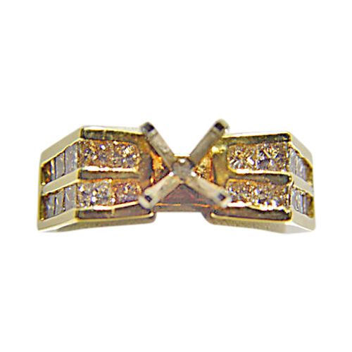 DIAMOND 20 PRINCESS SHAPE CHANNEL SET 2 ROW SET SETTING