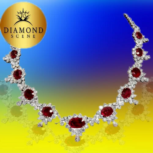 Ruby and Diamond Necklace 32.38 ct ruby 46.07 ct diamond