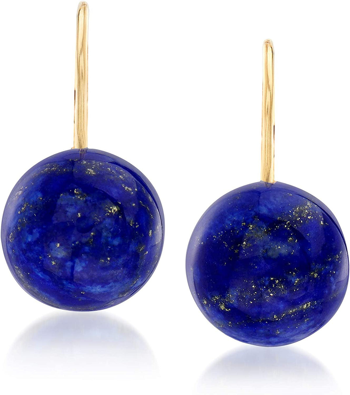 Lapis Earrings in 14Kt Yellow Gold