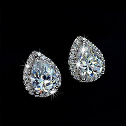 Inlaid Earring Minimalist Jewelry Gift Diamond Metal Ladies Vintage Flash Earrin