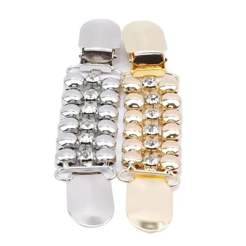 Hollow Crystal Brooch for Women Cardigan Clip Brooch Shawl Clip/ Scarf Clip Swea