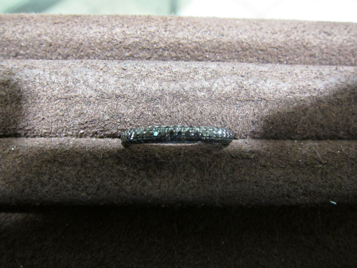 black diamond eternity band all around set diamond