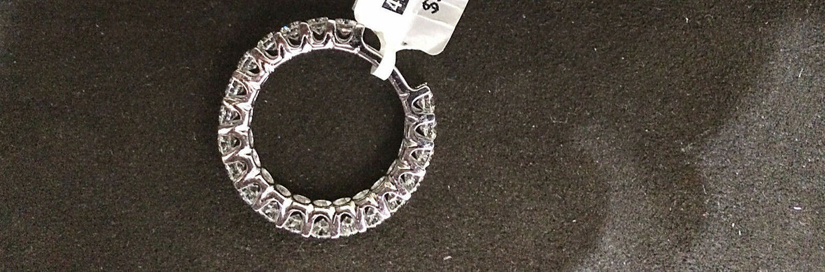 DIAMOND ROUND BRILLIANT SHAPE ETERNITY BAND ADJUSTABLE SIZE IN BACK BAR SET IN