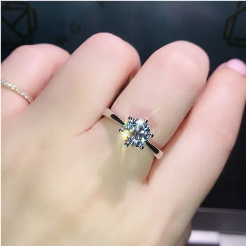 Latest Valentine'S Day Ladies Fashion 925 Sterling Silver Rings Diamond Rings St