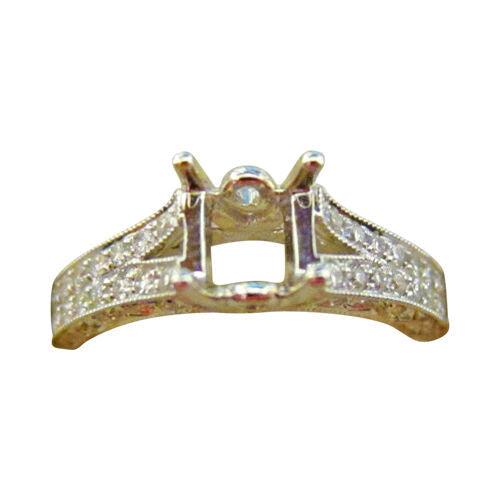 DIAMOND SETTING 3/4 WAY SET 2 ROW ANTIQUE STYLE