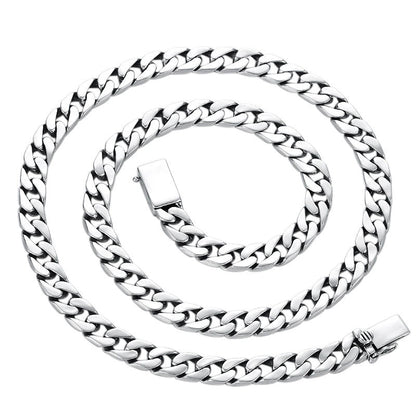 Trendy S925 Sterling Silver Necklace for Men Women 2022 New Simple 7Mm 8Mm\